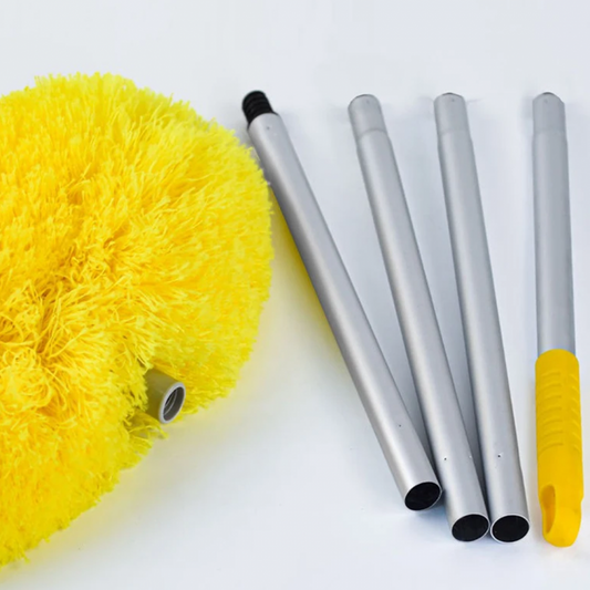 Flexible Micro Fiber Duster With Telescopic Stainless Steel Handle for Fan Cleaning Specially( random color )