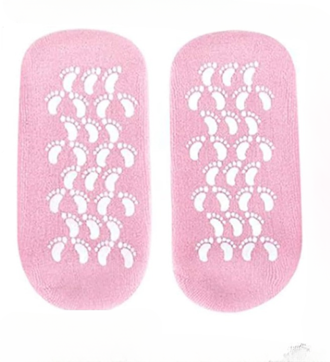 Reusable Silicone Spa Gel Socks – Ultimate Dry Feet & Cracked Heel Treatment for Moisturized, Soft, and Smooth Skin Overnight