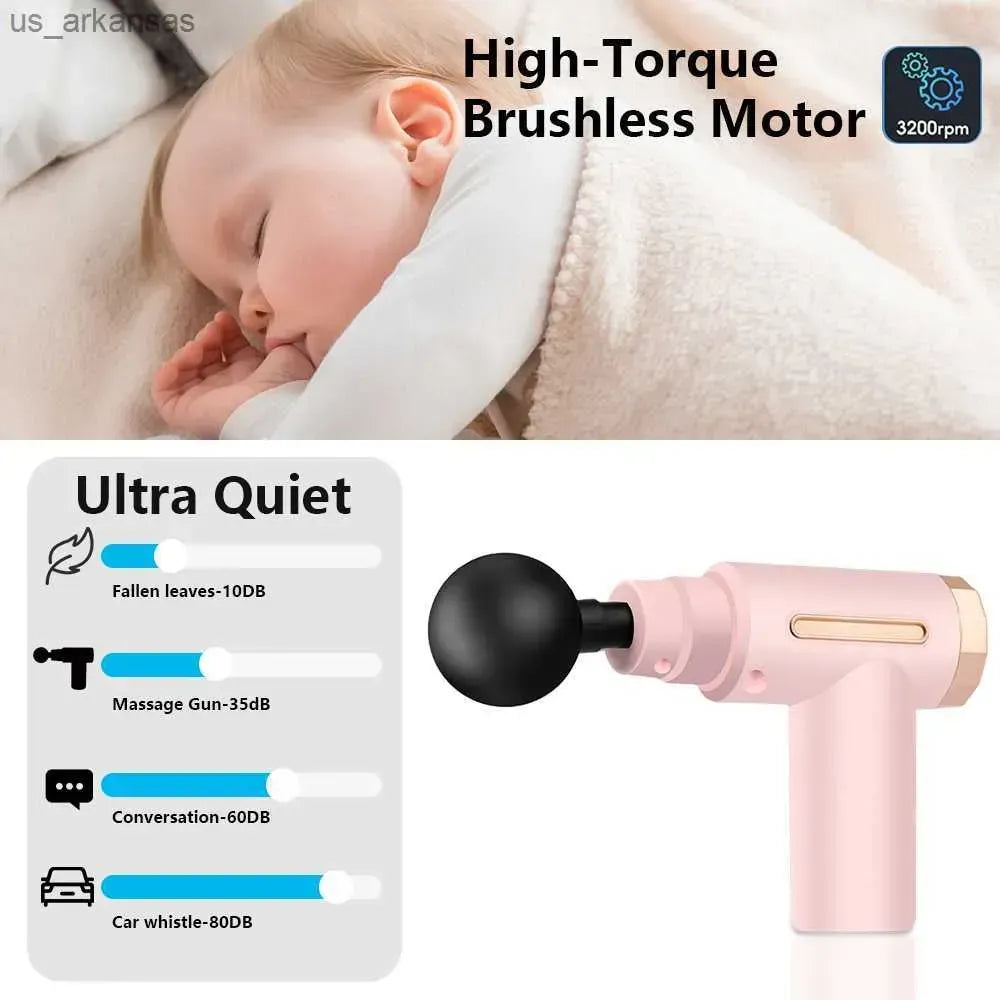 4-in-1 Massage Gun | Deep Tissue Percussion Massager with 4 Attachments | Handheld Electric Body Therapy for Pain Relief, Relaxation & Muscle Recovery