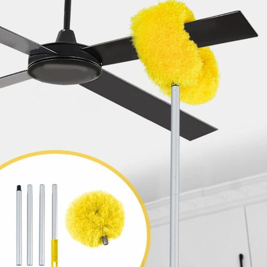 Flexible Micro Fiber Duster With Telescopic Stainless Steel Handle for Fan Cleaning Specially( random color )