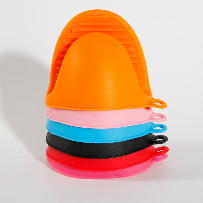 Silicone Heat Resistant Glove Clip – Non-Slip Insulation Pot & Bowl Holder, Cooking & Baking Oven Mitt, Heatproof Kitchen Glove (1 Pc, Random Color)