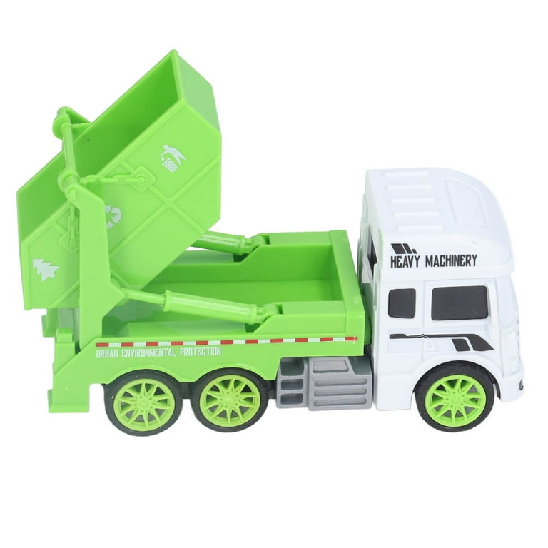Toy Garbage Truck – Green Recycling Sanitation Vehicle with Real Sliding Action | Inertial Plastic Dumper Truck for Kids to Learn Waste Classification and Environmental Awareness