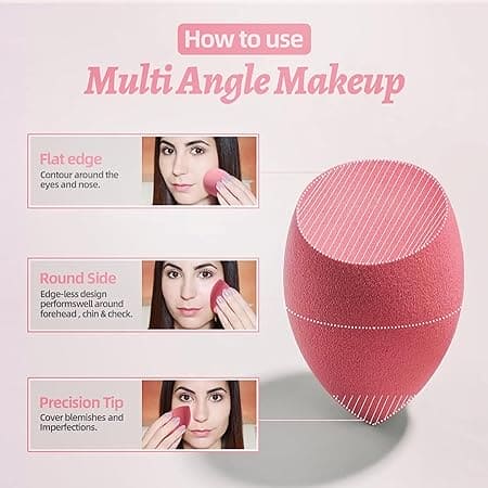 9-in-1 Beauty Blender with Cup – Soft Makeup Sponge Puff Set with Jar, Multi-Use Makeup Blender Glass