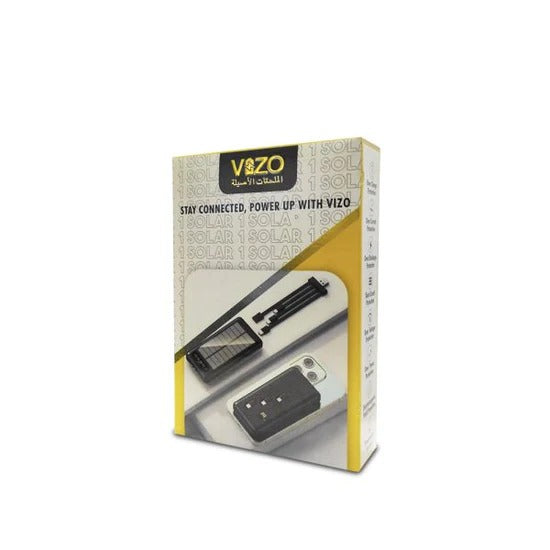 Vizo Solar 01 Power Bank | Best Quality Power Bank For Mobile Phone - Android Power Bank - Solar Power Bank For Android - 10,000 mAh Power Bank